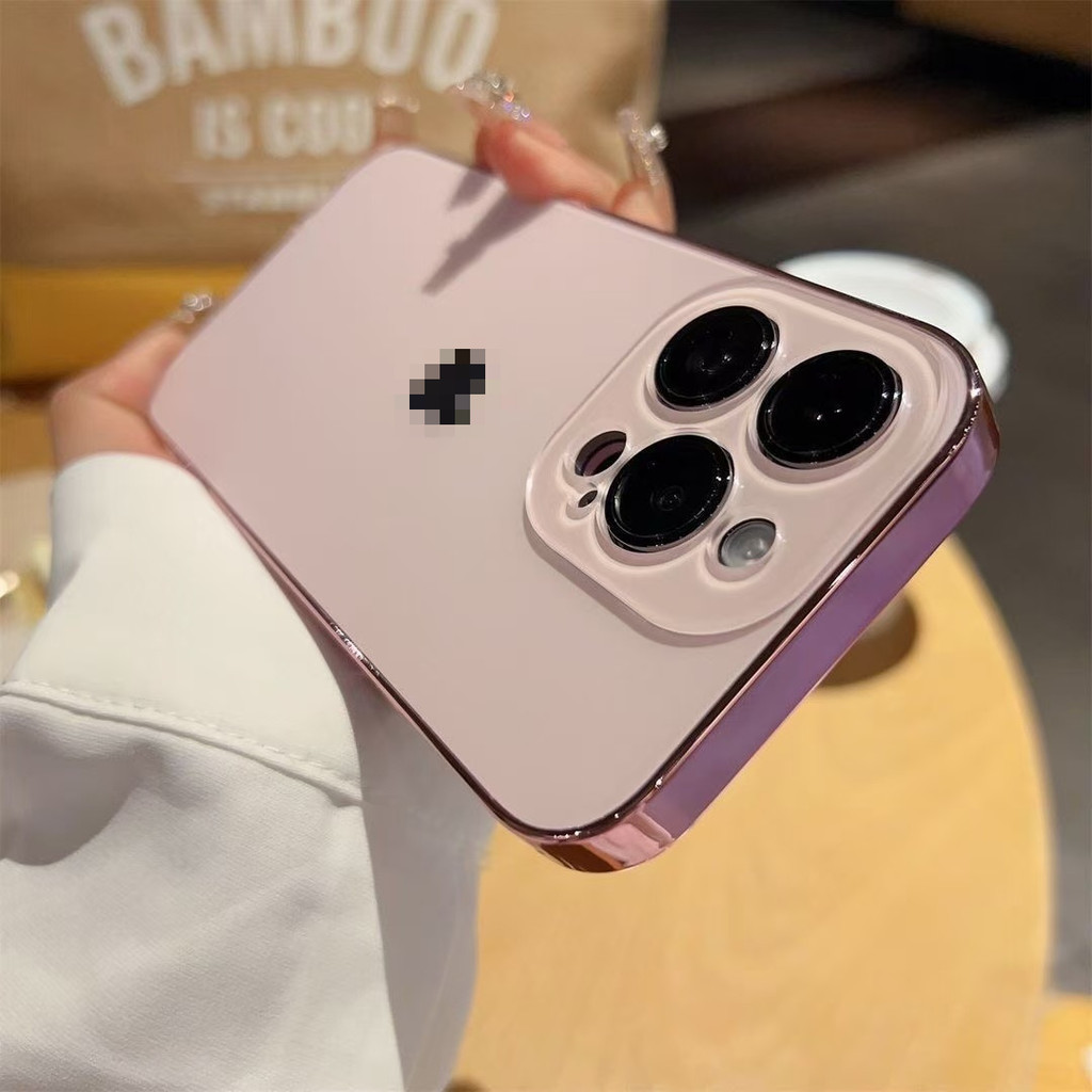 Ốp lưng kính mờ mạ điện sang trọng AG cho IPhone 16 15 14 11 13 12 Pro Max 16Plus Vỏ PC | BigBuy360 - bigbuy360.vn