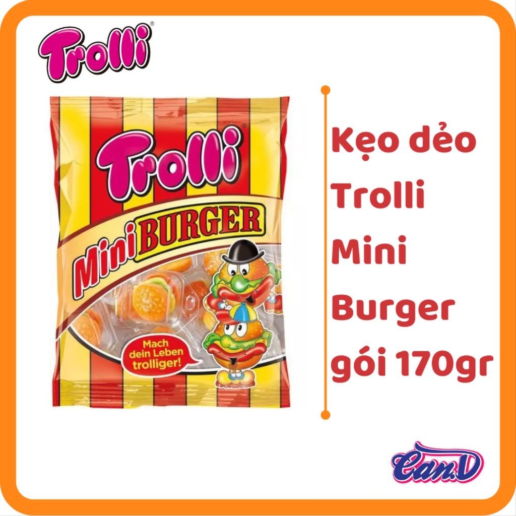 Kẹo dẻo Trolli Mini Burger gói 170gr