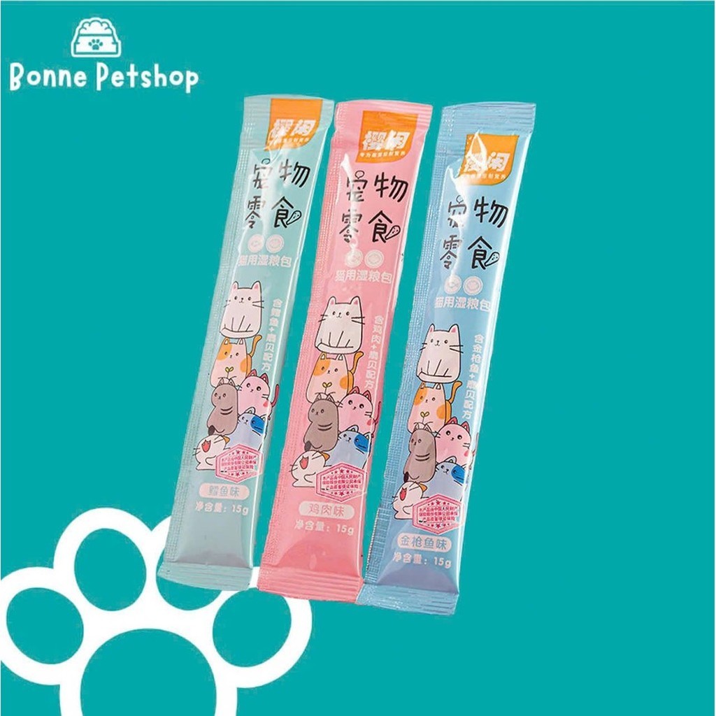 [Combo 60 thanh] Súp thưởng cho mèo shizuka thanh 15gr