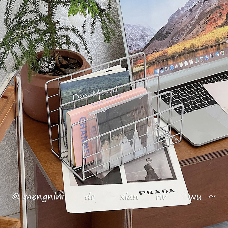 Bắc Âu ins Phong Cách Trung Cổ Giá Để Sách Sinh Viên Hộ Gia Đình Đơn Giản Để Bàn Lưu Trữ Đồ Trang Tr