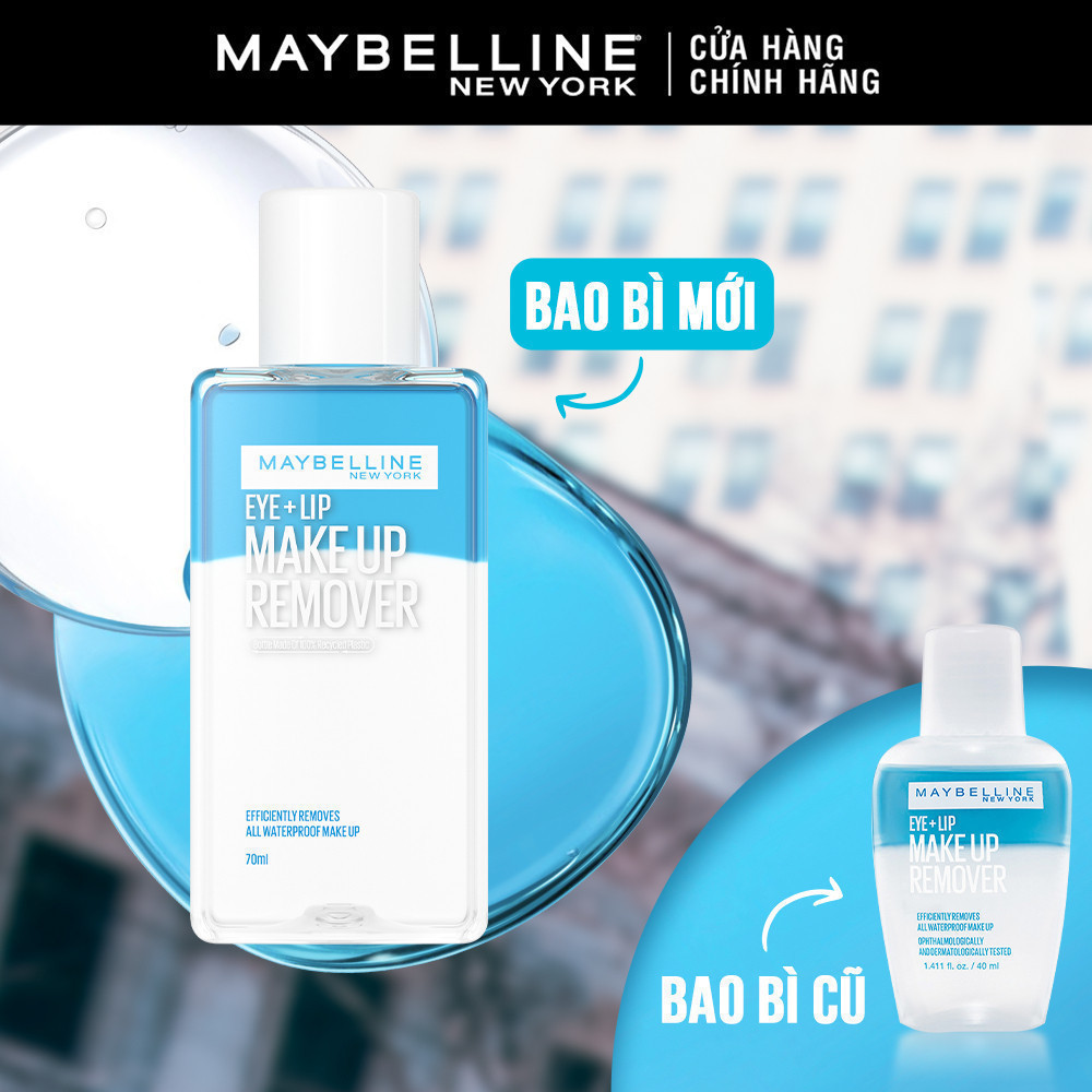 Nước tẩy trang mắt và môi Maybelline New York Eye & Lip Makeup Remover 150ml | BigBuy360 - bigbuy360.vn