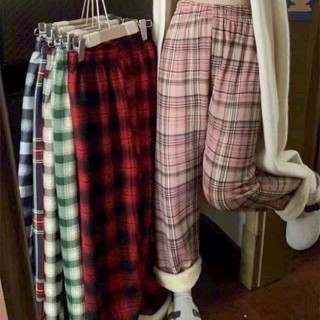 [Đủ Màu] Quần Kẻ Lót Lông Nhiều Màu, Quần Ca Rô Nữ Ống Rộng Lót Lông Dáng Suông Giữ Nhiệt Mùa Đông Kẻ Sọc Cực Xinh [Q16]