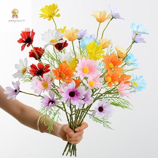 Pengtao12 Chamomiles Lụa Nhân Tạo Hoa Trắng Hoa Giả Phòng Cưới Xe Bàn Tiệc Quà Tặng Trang Trí Diy Bó Hoa Mới