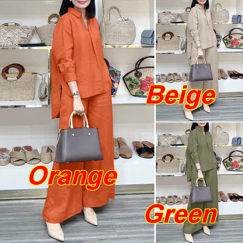 Zanzea Nữ Hàn Quốc Xếp Ly Tay Đèn Lồng Co Giãn Dây Thắt Lưng Rộng Hai Mảnh Trang Phục | BigBuy360 - bigbuy360.vn