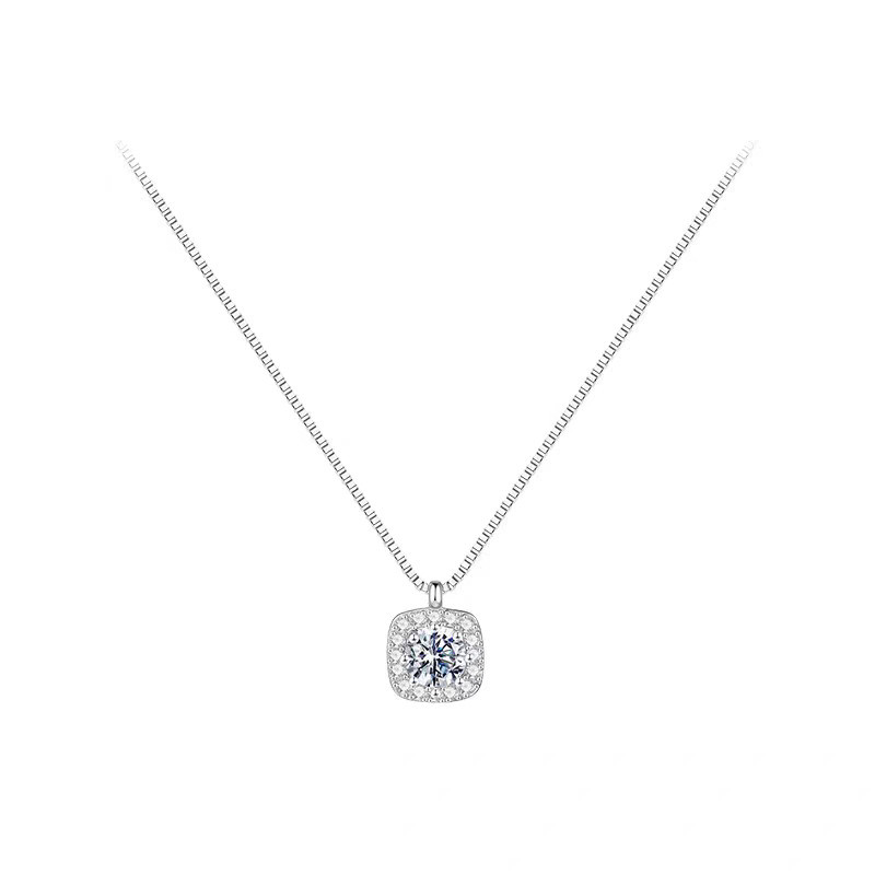 999 Sterling Silver Little Sugar Zircon Vòng cổ thích hợp Vòng cổ xương đòn khí chất sang trọng nhẹ