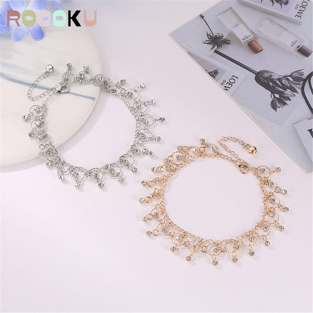 ROOOKU Lắc Chân Hợp Kim Tua Rua Thời Trang