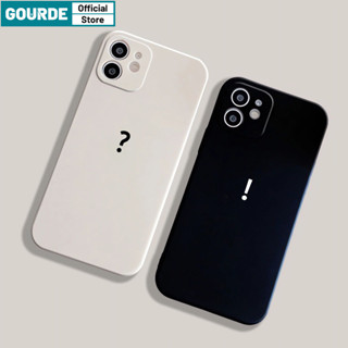  Ốp Lưng iPhone cặp đôi Đơn giản Dấu chấm than Họa Tiết cạnh vuông Bảo Vệ Camera Ốp Điện Thoại Silicon Mềm Chống Sốc Cao Cấp Cho iPhone 16 15 14 12 13 11 Pro Max IP 7 8 Plus Iphon X XS XR XsMax-Gourde Case 