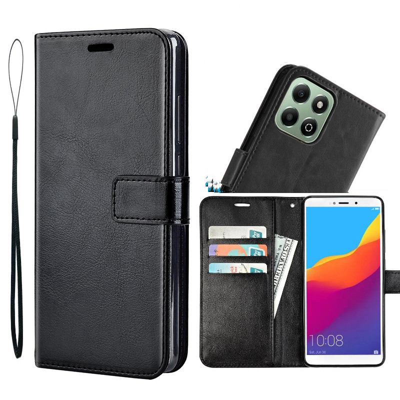 Ốp lưng HONOR X6B JDY-LX1 X6A X6B JDY-LX2 x6a x6b Vỏ da doanh nhân có thể gập lại túi khóa có dây ví