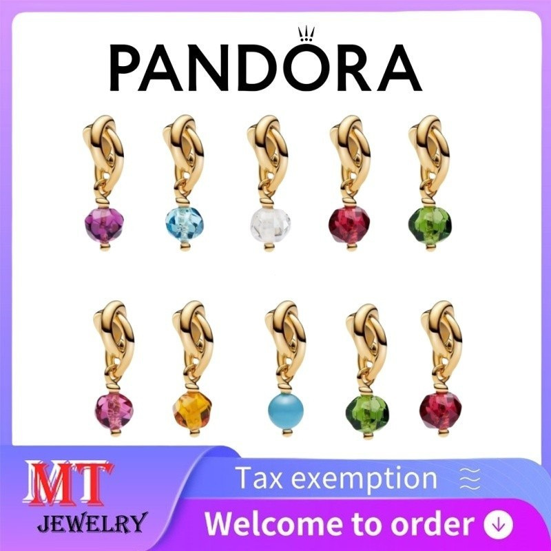 100% S925 bạc cặp đôi nữ Pandora trang sức DIY May the Royal Color Eternal Ring exude quyến rũ quyến