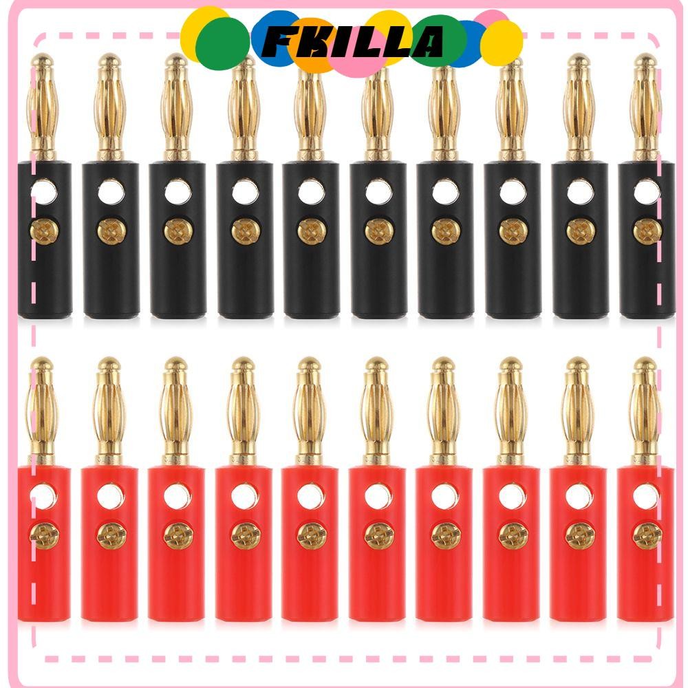FKI Banana Plugs 4mm Adapter Jack âm thanh mạ vàng