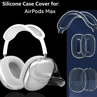 Ốp lưng silicon cho tai nghe AirPods Max, Vỏ bọc tai TPU mềm trong suốt