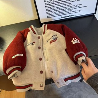 Trẻ Em Trẻ Em Đồng Phục Bóng Chày Phong Cách Mới Furnip Parker Áo Khoác Hoạt Hình Mùa Đông Bé Trai Trung Nhỏ Trẻ Em Bé Dày Đồng Phục Cotton