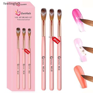 {Nail} Bộ 3 cọ vẽ móng tay Acrylic #8/ 10 / 14 Chuyên Nghiệp Acrylic Bột Nối Dài Bàn Chải Móng Tay Móng Tay Nghệ Thuật 3D Khắc Làm Móng Tay Salon Dụng Cụ {vn}