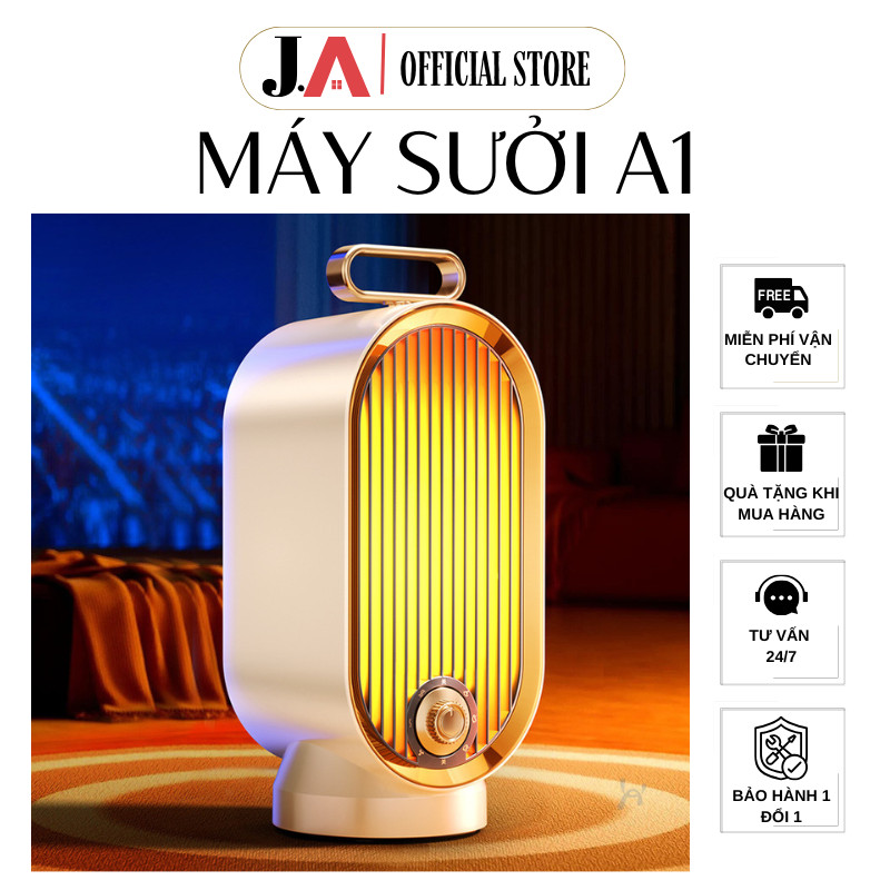 Máy Sưởi Để Bàn A1, Quạt Sưởi Mini - Làm Nóng Nhanh - Tích Hợp Tản Gió – Máy Sưởi Ấm Mùa Đông Tiết K