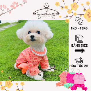  Bộ cô ba sài gòn kèm chuỗi ngọc dành cho chó mèo thú cưng Yudog 