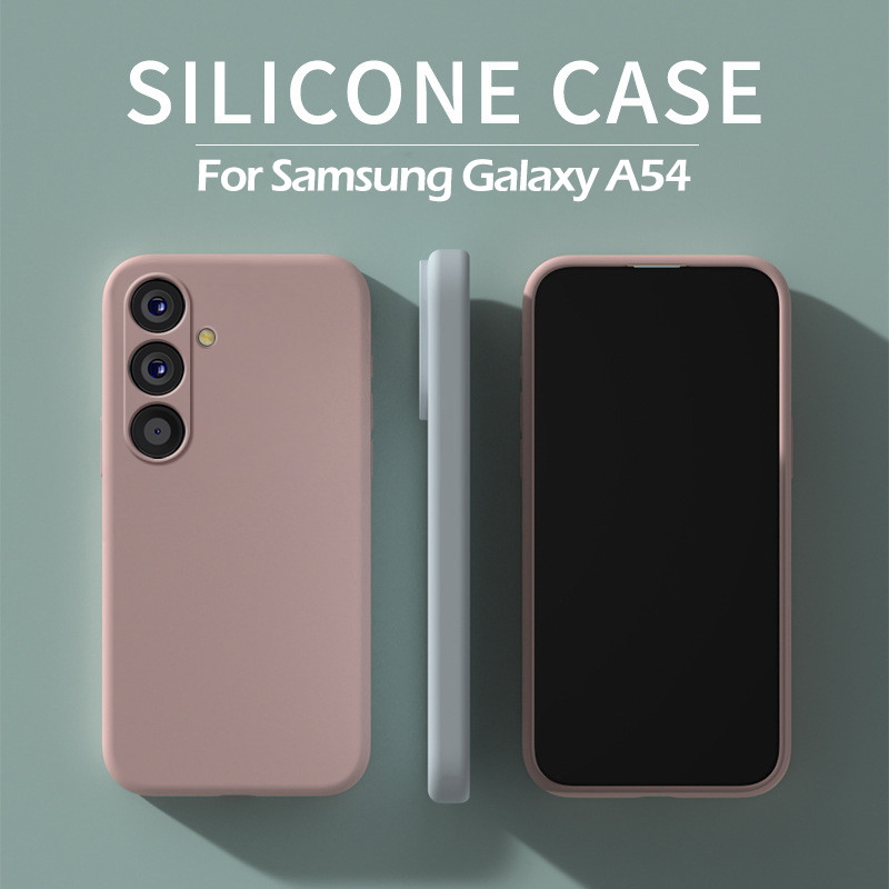Dành Cho Samsung A54 5G Ốp Lưng Silicon Lỏng Sang Trọng Bảo Vệ Ống Kính Máy Ảnh Ốp Lưng Mềm Cho Sams