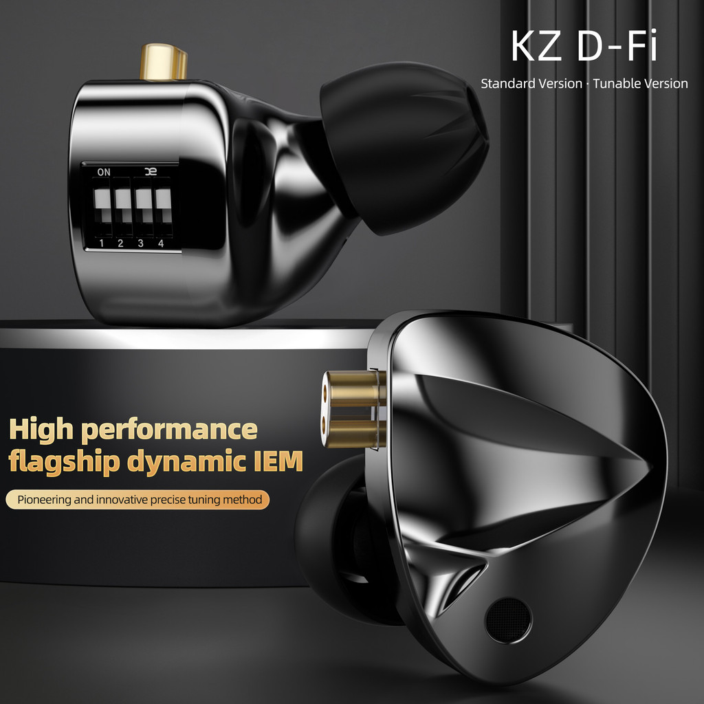 Tai nghe giám sát tai KZ D-Fi in Ear Monitor Hiệu suất cao Flagship Dynamic IEMS, Tai nghe có dây đi