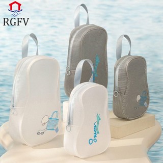 Túi đựng đồ chống nước RGFV, Túi xách bơi sức chứa lớn EVA, Túi đựng đồ trang điểm có dây kéo khô cầm tay bền bỉ ngoài trời