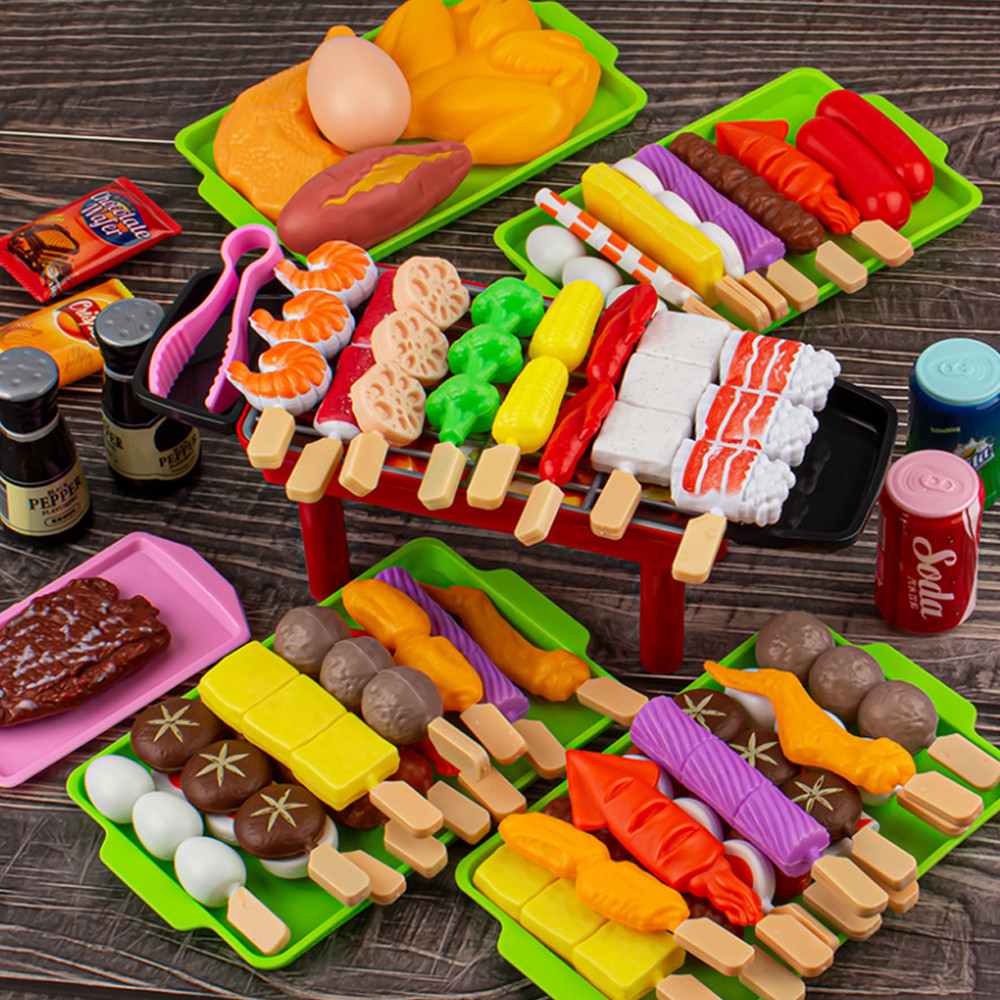 Trẻ em nấu ăn tại nhà mô phỏng đồ chơi thực phẩm Bộ BBQ nướng BBQ Dải BBQ Bộ xiên