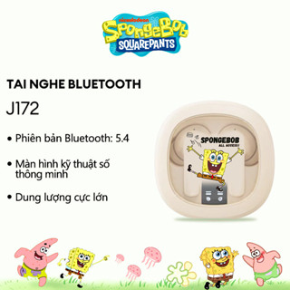 Disney J172 SpongeBob SquarePants Tai nghe Bluetooth không dây Pin thông minh Màn hình kỹ thuật số HIFI Stereo Độ trễ thấp Tuổi thọ pin dài Bluetooth 5.4