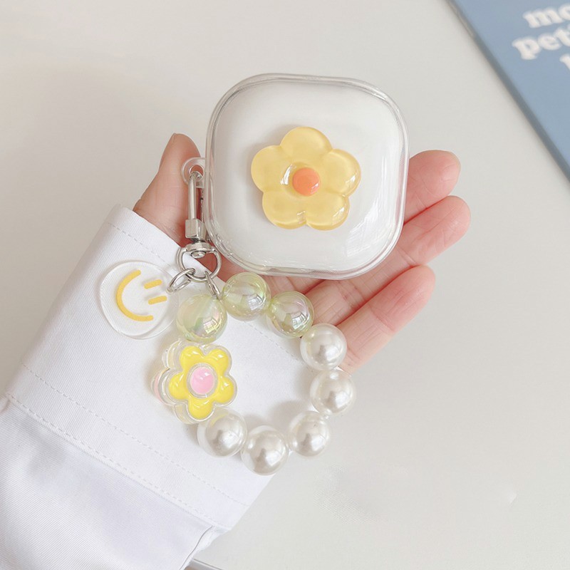 AK01T11A Anker Soundcore R50i NC case / R50i /K20i/P20i/P30i /R60i NC /C30i/C40i/Liberty 5 ANC/Liberty 5/ C50i little flower Washable Silicone Transparent Protective Case for Anker