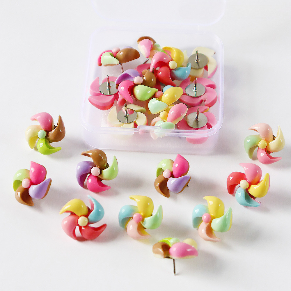 30 Chiếc Ins Hoa Đầy Màu Sắc Kẹp Đẩy Sáng Tạo Dễ Thương Nút Chai Ảnh Ban Cảm Thấy Ảnh Trang Trí Tườn