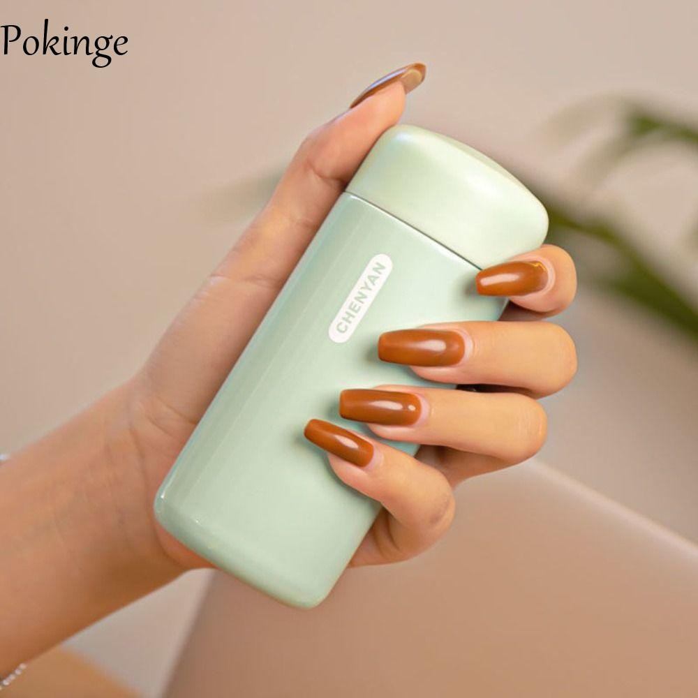 Cốc giữ nhiệt bằng thép không gỉ POKINGE, Cốc giữ nhiệt bỏ túi hai lớp 150ml / 200ml, Bình giữ nhiệt