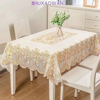 Zhuxaowan Khăn trải bàn phong cách châu Âu, Vỏ bàn PVC chống dầu, Đồ dùng dự tiệc Hình chữ nhật chống thấm nước Bàn dày hơn