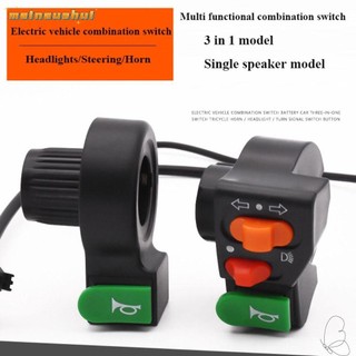  Công tắc kết hợp MAINAUSHUI 2 kiểu còi nút ba bánh màu đen Công tắc kết hợp 3in1 bằng nhựa Phụ kiện xe điện 