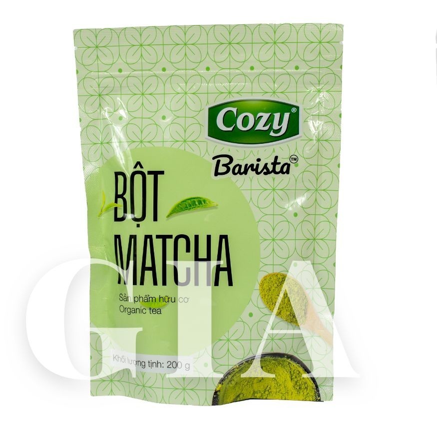 Bột trà xanh, bột matcha Cozy Barista gói 200g - pha matcha latte