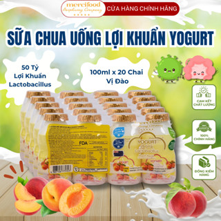   20 chai  5 Lốc Sữa chua uống YOGURT Mercifood - Vị Đào 100 ml. 