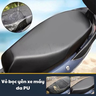  Vỏ Bọc Yên Xe Máy Bằng Da PU   Polyester Co Giãn Chống Nước Chống Trầy Xước Tổ Ong Thông Dụng 