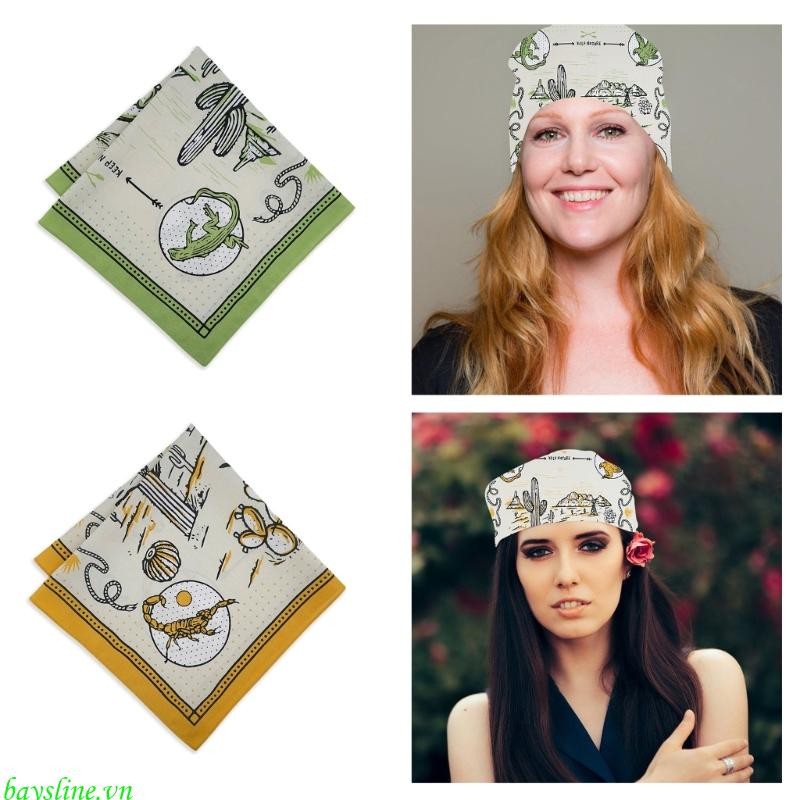 Baysline 21 Hoa Văn Sa Mạc Khăn Tóc Hip Hop Turban Nữ Quấn Đầu Sáng Tạo Họa Tiết Sa Mạc Turbans Vuôn