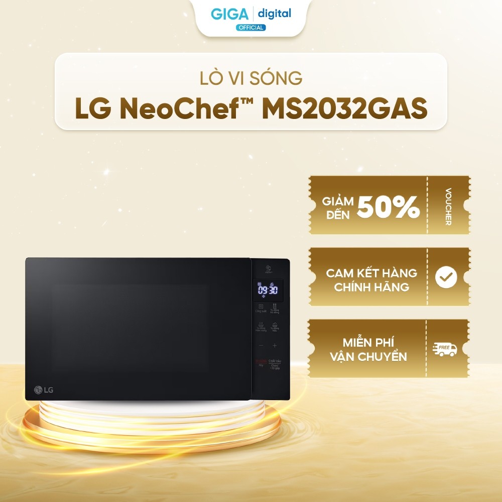 Lò Vi Sóng LG NeoChef™ MS2032GAS 20L - Màu đen