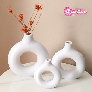  Bình Hoa Decor Lọ Hoa Để Bàn Trang Trí Nhà Cửa Chất Liệu Nhựa Giả Gốm Sang Trọng Thiết Kế Tối Giản 