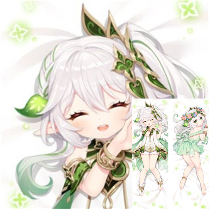 Anime Genshin Tác Động Chúa Nhỏ Kusanali Nahida Loli Cô Gái Cosplay Dakimakura Ôm Gối Vỏ Gối
