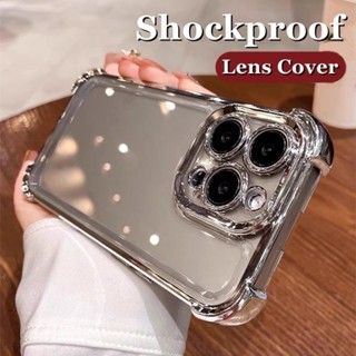 Ốp Điện Thoại Mạ Trong Suốt Cho Xiaomi Redmi Note 13 12 11 10 9 Pro 11S 10S 9S Bảo Vệ Camera Túi Khí Chống Sốc Vỏ Silicon Mềm