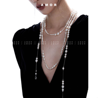  Vòng cổ ngọc trai dài xếp lớp với chuỗi bầu trời đầy sao cổ điển 