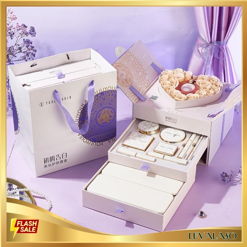 Bộ Trang Điểm Quà Tặng Lễ Tình Nhân Dụng Cụ Làm Đẹp Makeup Chăm Sóc Sắc Đẹp Nội Địa Trung-BTD21 LEVA