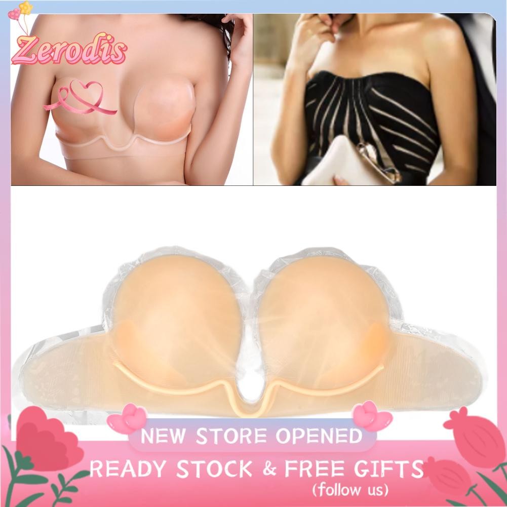 Zerodis Áo ngực silicon dính One Piece Push Up Áo ngực liền mạch không dây cho L2S