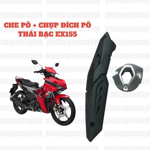 COMBO BỘ CHE PÔ EX 155 KIỂU THÁI ĐÍCH BẠC - ĐEN, BỘ CHE PÔ EX155 BẠC - ĐEN, nhựa dày mẫu mới