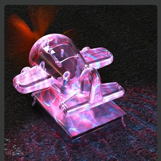 Thời Trang Mới Vui Vẻ Máy Bay Mini Đèn LED Trang Trí Xe Máy Không Dấu Vết Mũ Bảo Hiểm Phụ Kiện