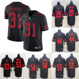 Áo đấu thêu nam NFL Mỹ San Francisco 49ers 29 Hufnagel, 31 Mostert, 44 Juszczye, 53 Bowman, 54 Warner, 55 Ford