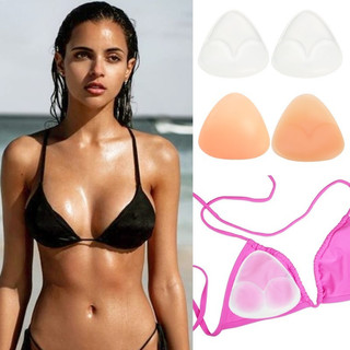 Vải Chất Lượng Cao Với Độ Đàn Hồi Cao Áo Ngực Miếng Lót Cho Nữ Đồ Bơi Bikini Đệm Áo Ngực Silicon Thoáng Khí Bọt Biển Bơi Phù Hợp Với