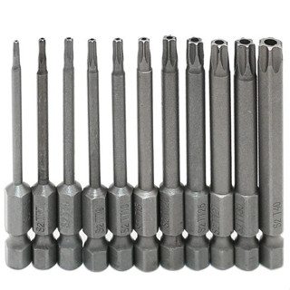 Bộ Mũi Vít Hoa Thị Có Lỗ Chân Lục Giác Thép S2 Nhiều Kích Thước