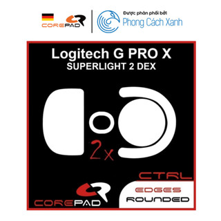  Feet chuột PTFE Corepad Skatez Logitech G PRO X SUPERLIGHT 2 DEX  2 bộ  - Hàng Chính Hãng 