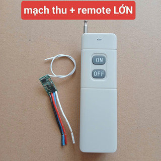 Combo 1 mạch thu sóng RF 433MHz Điều Khiển Tắt Mở Led Mini 3.6V 5V 12V 24V+ Tay Remote 433MHz  (tặng Pin remote)