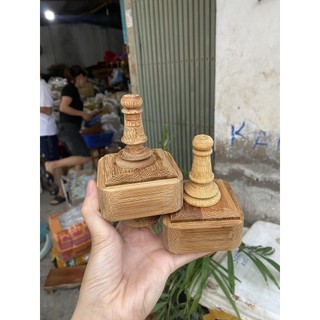 Nậm tre già quả to vuông phụ kiện lồng chim
