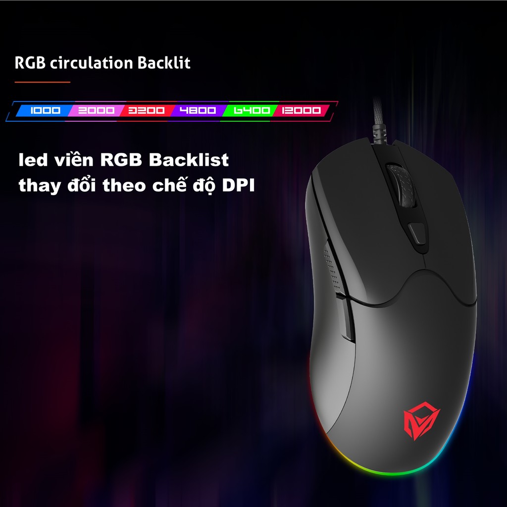 Chuột Chuyên Game Meetion GM21 Có App Cài Đặt Macro Độ Nhạy Max12000DPI Led Viền RGB Phù Hợp Chơi Game Chuyên Nghiệp | BigBuy360 - bigbuy360.vn