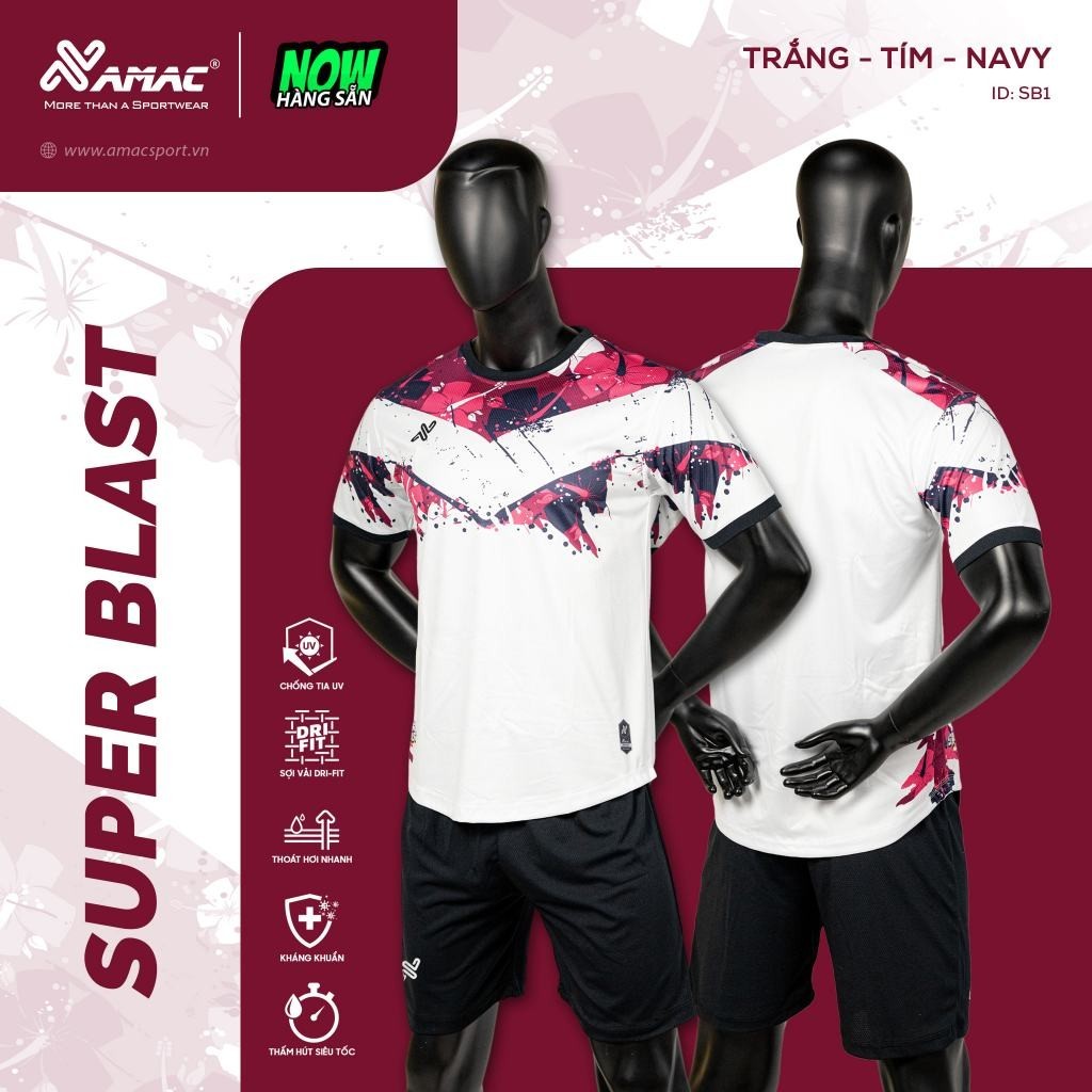 [HỔ TRỢ IN TÊN VÀ SỐ 1 - 2 NGÀY] Đồ Thể Thao Bóng Đá Amac Super Blast [Nam] Collection Ghiền Sport